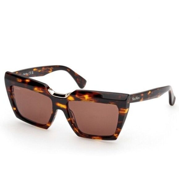 NEW MAX MARA SUNGLASSES, MM0137 52E HAVANA WOMEN EYEWEAR